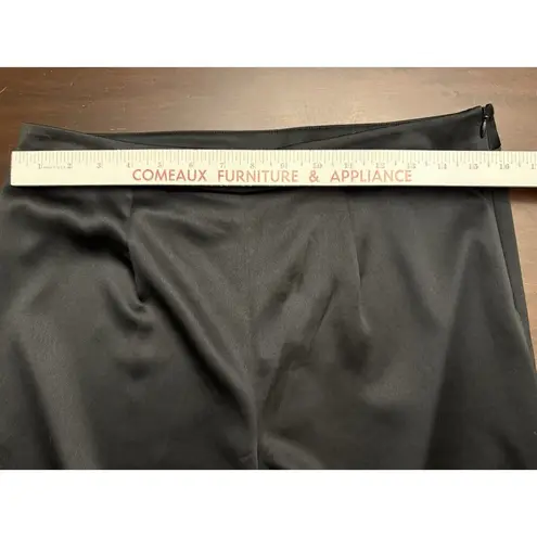 Misook Straight-Leg Satin Pants Black Size Small New Shiny Flowy Size Zip - Image 13
