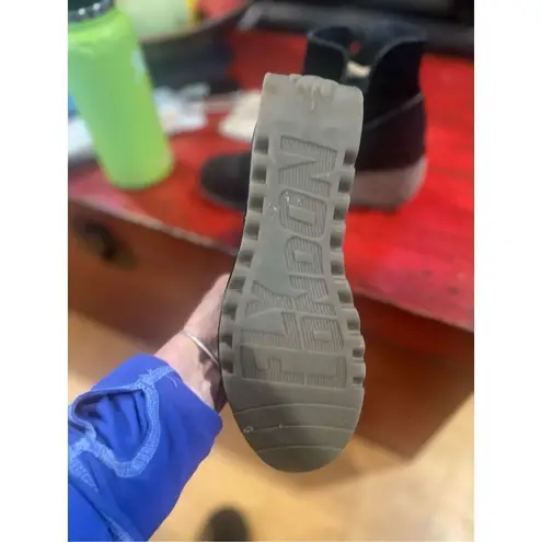 Fly London - Suede Ankle Boots Wedge Heel Bootie with Zipper - Nilo - Black. SIZ