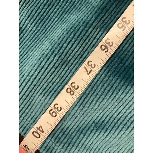 Modcloth  Corduroy Ribbed Green Bodycon Midi Dress Mock Neck Women's‎ Size L