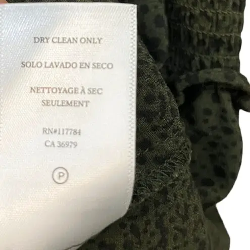 Rails Jasmine Dress Olive Speckled V Neck Mini Smocked Waist Women’s Small