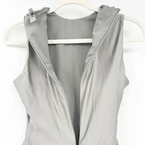 SKIMS Womens Summer Disco Mock Neck Sleeveless Tank Bodysuit Size M Smoke