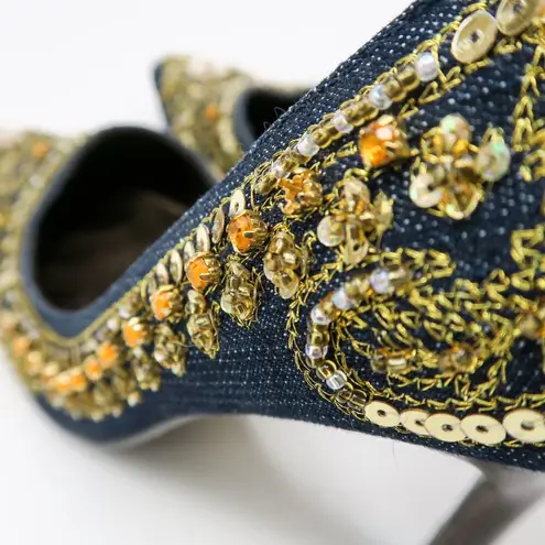 Anne Michelle Vintage Y2K  Sequin Beaded Heels