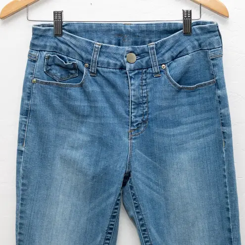 Seven7 Tummyless 8 Women's Ankle Skinny Light Wash Denim Blue Jeans Mid Rise