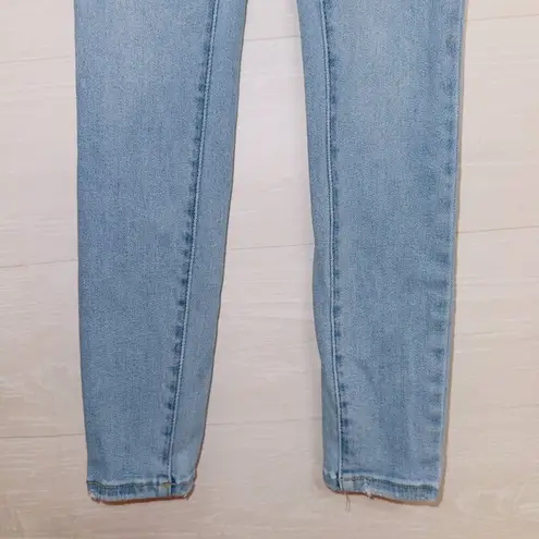 Wax Jean Women's Light Wash Denim High Rise Ankle Skinny Jeans size 0/24