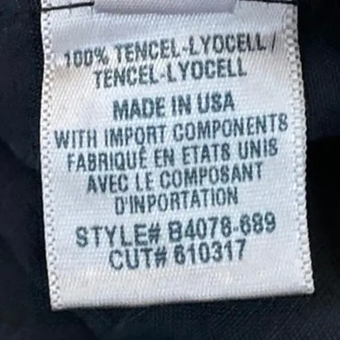 Bella Dahl Women's Black Short Sleeve Loose Basic V Neck T Shirt Tee Top Size S