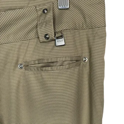 NWOT NILS Sportswear Houndstooth Button Insulated Ski Snowboard Snap Pants 10 Tan