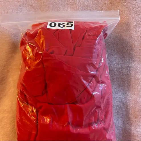 NWOT red sleeveless Mother of the Bride dress size 14 chiffon jacket tiered