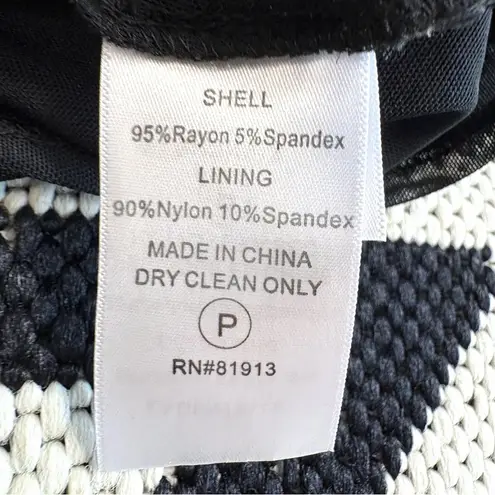 Tracy Reese Geometric Print Draped Faux Wrap Jersey Knit Dress Small