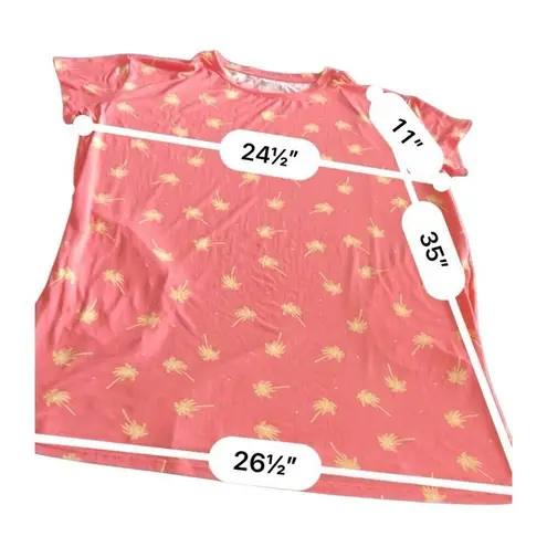 JOYSPUN PALM Print dress tee size XL Black