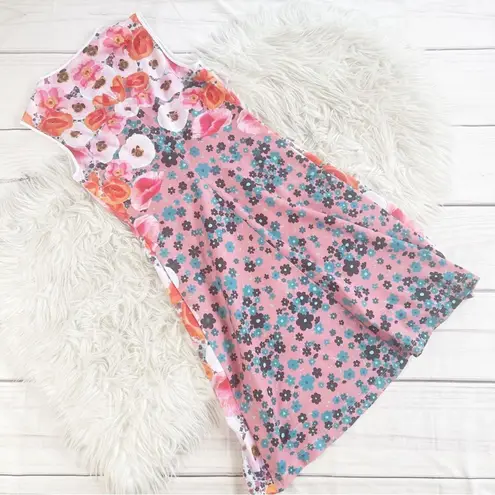 Clover Canyon Clover Canyon Poppy Blossoms Floral Matte Jersey Round Neck Dress Size Small