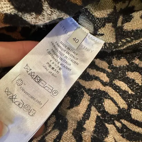 Stella McCartney wool blend Short-Sleeve Leopard-Print Shift Dress EU 40/US S