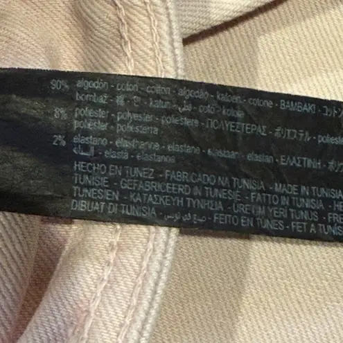 ZARA  Slim Straight Mid Rise Ankle Cropped Trouser Flat Front Pockets M Black