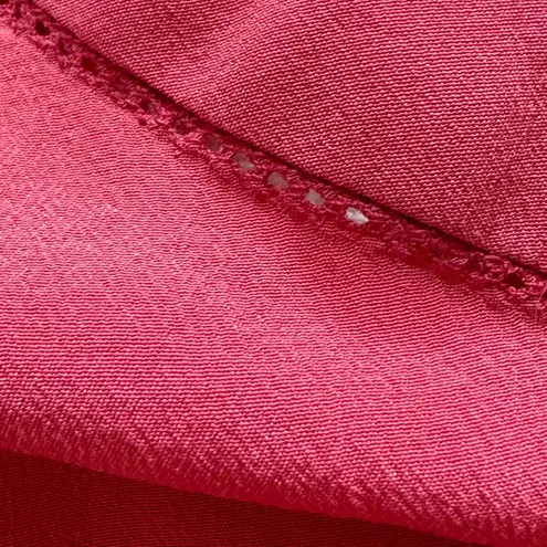 Silk Y2K Spaghetti Strap Cami Dainty Crochet Fairycore Rosey Pink Sz S