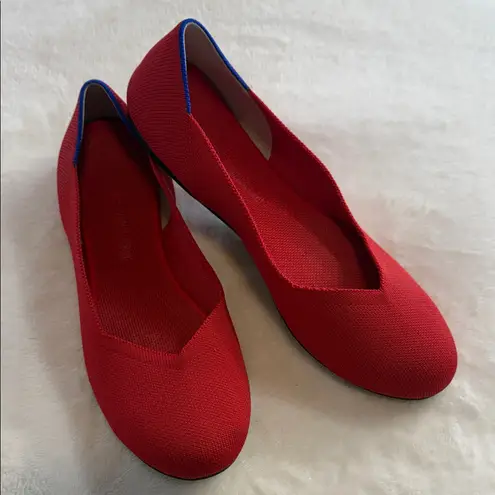 Rothy's Rothy’s The Flat Bright Red Slip On Knit Round Toe Ballet Flat