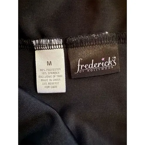 Frederick's of Hollywood Black Sleeveless Velvet Midi Dress Size M