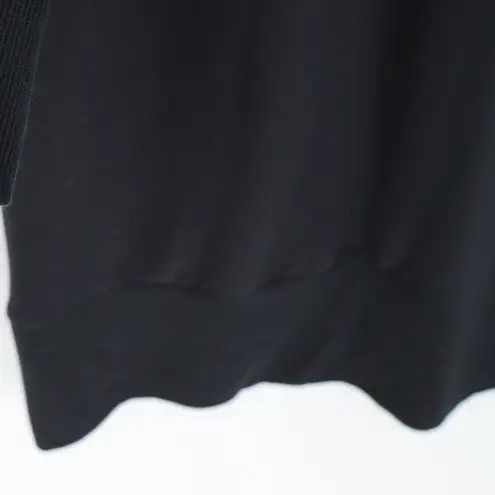 Ellen Tracy Black Knit Shift Dress Womens Minimalist Casual Sweatshirt Size M