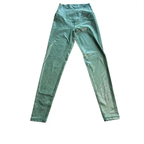 Aerie Offline Shiny Liquid Metallic Leggings High Waist S P CH Green