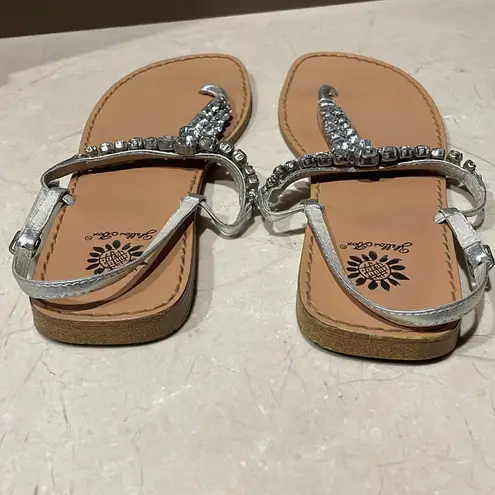 Yellow Box  Rhinestone sandals size 8