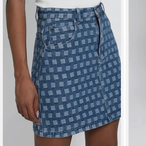 Molly Bracken Denim Printed Mini Skirt