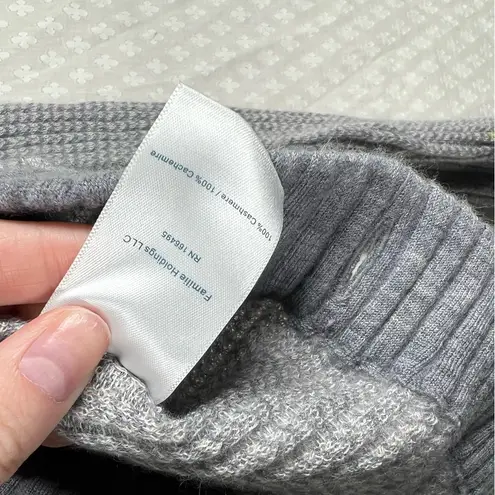 Guest In Residence Grey Houndstooth Cashmere Knitters Hooded Sweater Gray Size M