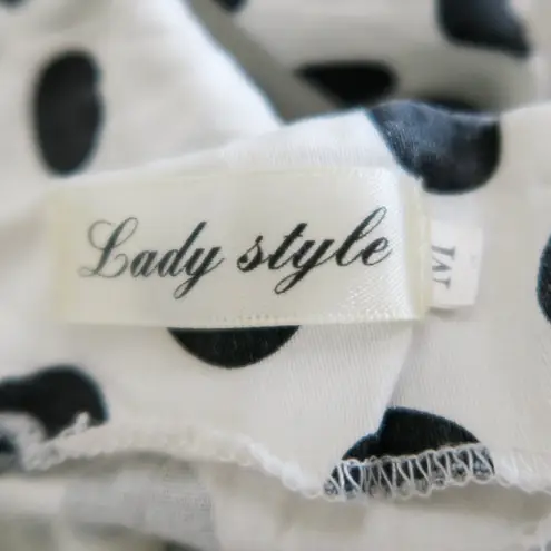 Vintage Lady Style Polka Dot Rockabilly Swing Dress / Rockabilly / Pin Up White