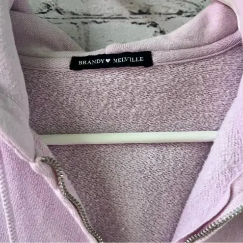 Brandy Melville  Rare Cropped‎ Hooded Sweatshirt Lavender Color