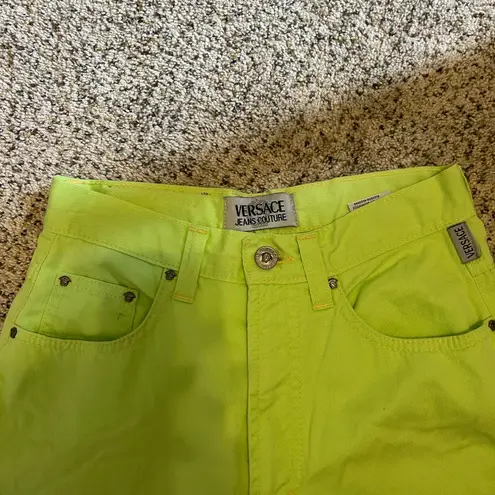 Versace  Neon Lime Skinny Jeans