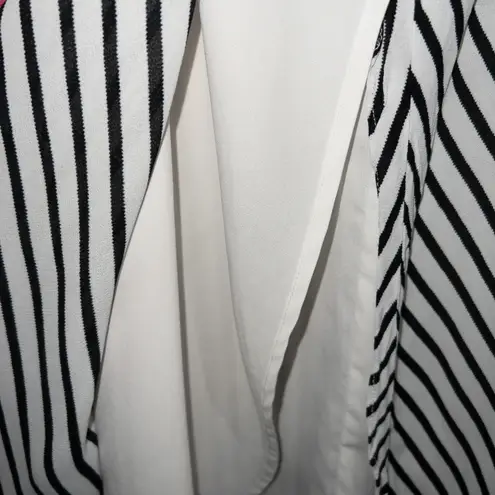 Bardot New Black & White Adie Stripe Midi Wrap Dress Size Small