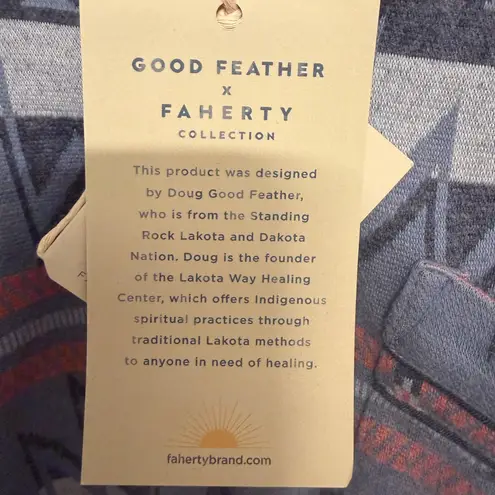 Faherty x Good Feather Sunset Star Shirt Button-Up size large cotton NWT