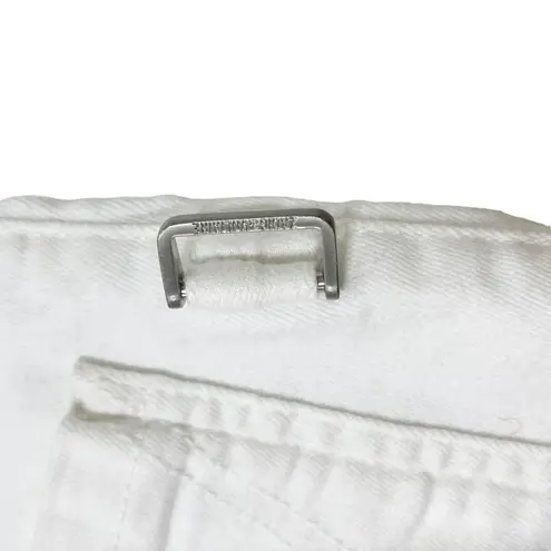 Zadig & Voltaire Ava Frayed Hem Jeans Women’s Size 24 White Low Rise Cropped Zip