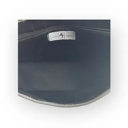 Artisan: new Alma Tonutti ✽ Tweed Turnlock Hardware Flap Bag ✽ Silver Chain ✽ Black