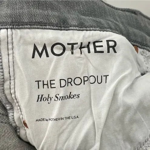 MOTHER The Dropout Jeans in Holy Smokes Size 26 Black Grey Wash