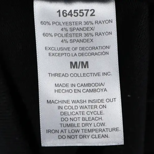 Ellen Tracy Black Knit Shift Dress Womens Minimalist Casual Sweatshirt Size M