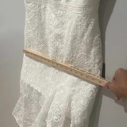 Lulus  Today’s Your Day White Lace MIDI Dress Size Large New with Tags