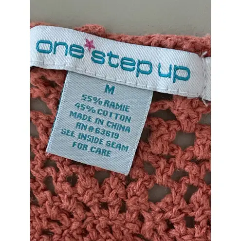 One Step Up Mango Crochet Festival Babydoll Top size Medium