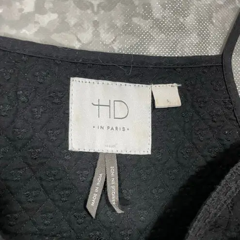 HD in Paris Women's Black Embroidered Animals Tank Top - Size Small - Whimsical