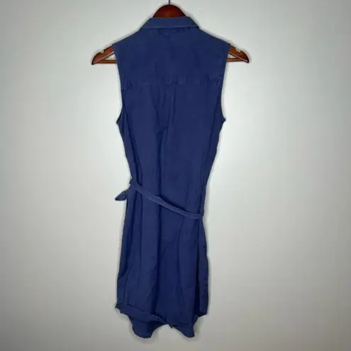 Toad & Co WOMEN'S INDIGO RIDGE SLEEVELESS TIE DRESS casual cotton size small