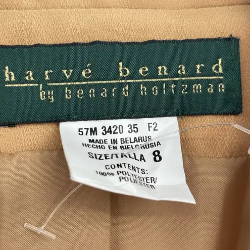 Harvé Benard Harvé Bernard yellow polyester 2 button deadstock nwt blazer size 8