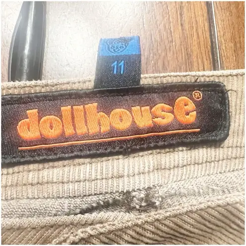 Dollhouse Y2K Women’s Corduroy Culotte Size 11 Brown Wide Leg Flap Pockets Retro