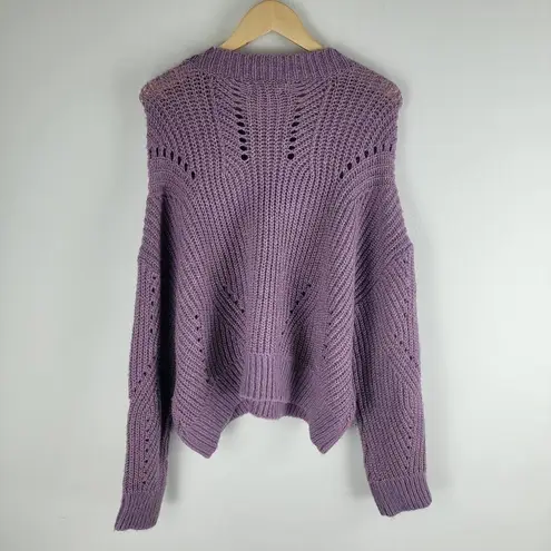 Elizabeth and James Open Stich Chunky Knit Sweater Long Sleeve Size XL