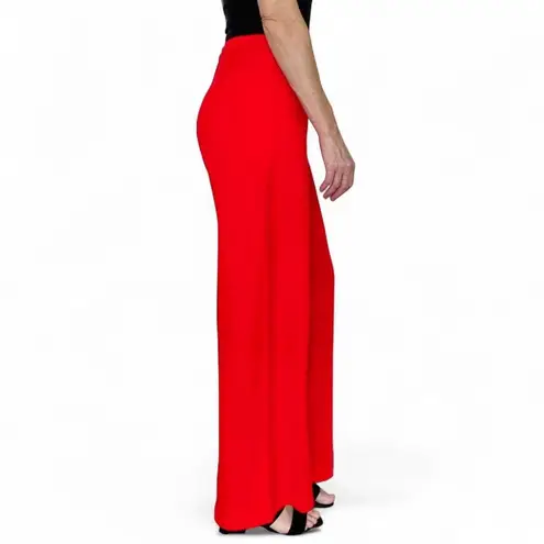 Vintage 60’s Red Textured High Rise Holiday Christmas Flare Pants Size XS