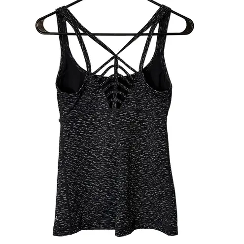 prAna Naturale Tank Top Black Space Dye Lattice Back Small #W11180341