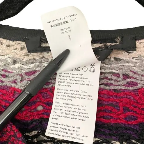 Max Mara Multi Stripe Textured Cardigan Jacket, Size L / XL