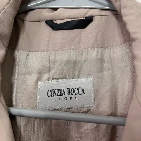 Cinzia Rocca Icons Belted Trench Coat Women’s Size 4 Tan Double Breasted Brown
