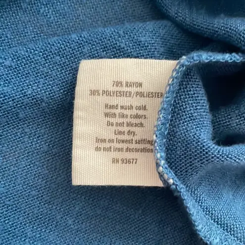 Decree Women’s Blue Peacock Top Size Small