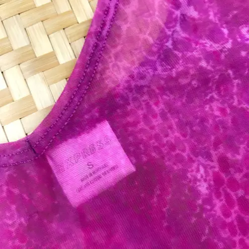 Y2K pink tank sheer snakeskin