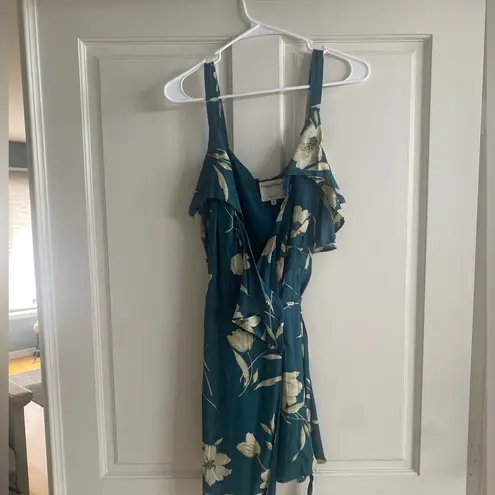 Privacy Please Revolve Hamlet Mini Wrap Dress in Sage Floral