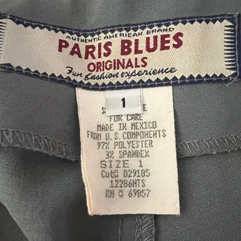 Paris Blues Vintage Flare Leg Pants Size 1 Low Rise Gray Y2K Dress Pant Casual