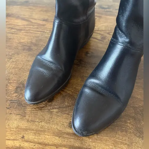 Etienne Aigner Black Leather Riding Boots - Size 6