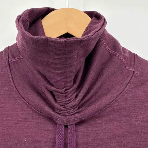 CALIA By Carrie Underwood Warm Collection Funnel Neck Thumbhole Pullover Large Purple